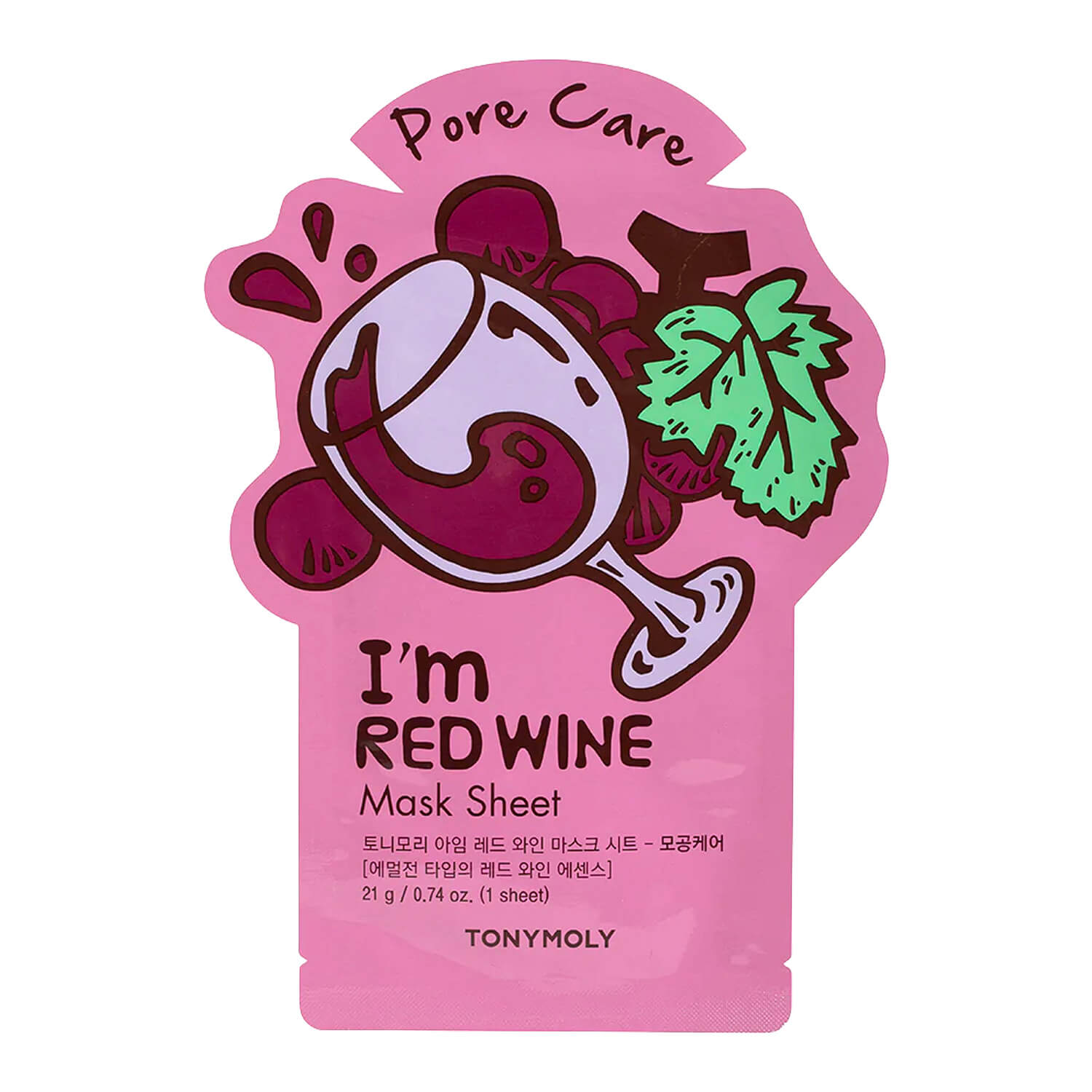 i am real red wine mask sheet-pore care (mascarilla facial para poros)